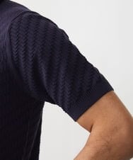 MNFGX54230 MICHEL KLEIN HOMME(ミッシェルクラン オム) 半袖ニットポロシャツ ネイビー