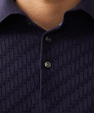 MNFGX54230 MICHEL KLEIN HOMME(ミッシェルクラン オム) 半袖ニットポロシャツ ネイビー