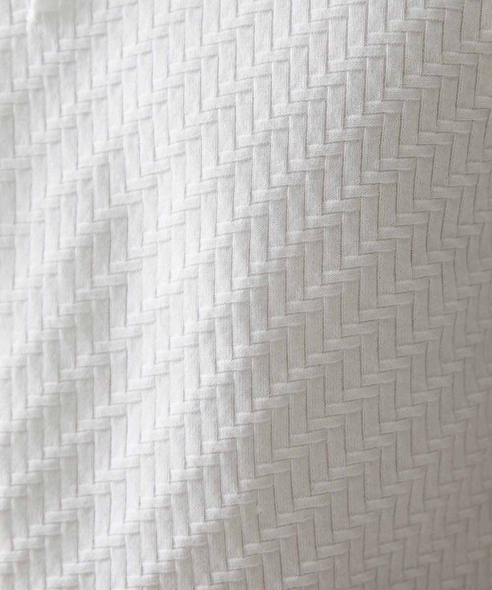 MNFGX54230 MICHEL KLEIN HOMME(ミッシェルクラン オム) 半袖ニットポロシャツ ホワイト(90)