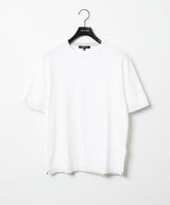 MNFGX55200 MICHEL KLEIN HOMME(ミッシェルクラン オム) ボーダー柄半袖ニットカットソー ホワイト