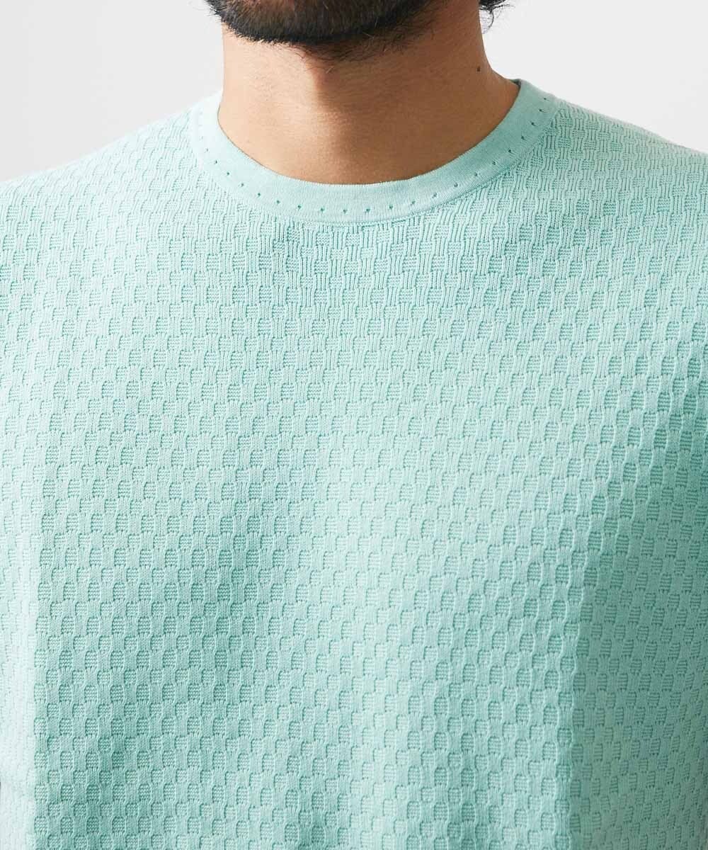 MNFHC54210 MICHEL KLEIN HOMME(ミッシェルクラン オム) モノグラム柄半袖ニット カーキ