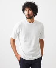 MNFHC54210 MICHEL KLEIN HOMME(ミッシェルクラン オム) モノグラム柄半袖ニット ホワイト