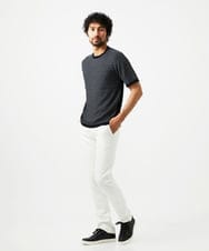 MNFHC54210 MICHEL KLEIN HOMME(ミッシェルクラン オム) モノグラム柄半袖ニット ブラック