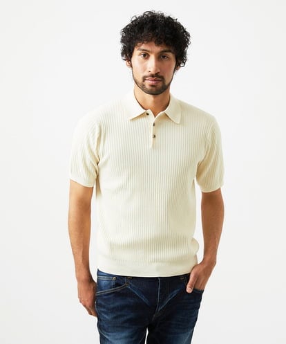 MNFHC55230 MICHEL KLEIN HOMME ニットポロシャツ