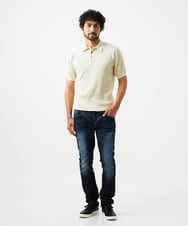 MNFHC55230 MICHEL KLEIN HOMME(ミッシェルクラン オム) ニットポロシャツ アイボリー