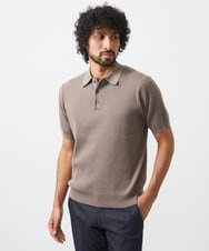 MNFHC55230 MICHEL KLEIN HOMME(ミッシェルクラン オム) ニットポロシャツ ベージュ
