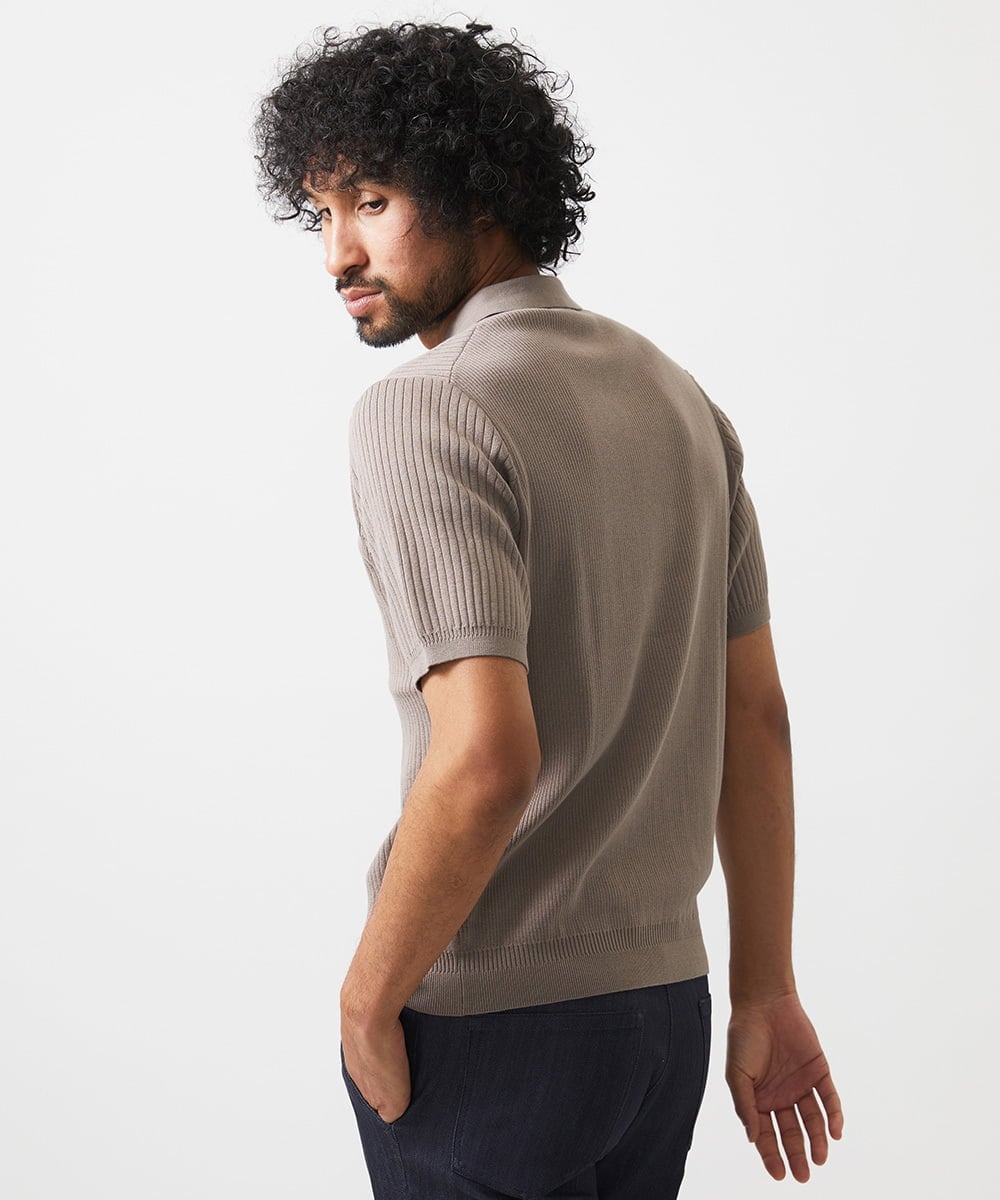 MNFHC55230 MICHEL KLEIN HOMME(ミッシェルクラン オム) ニットポロシャツ ベージュ
