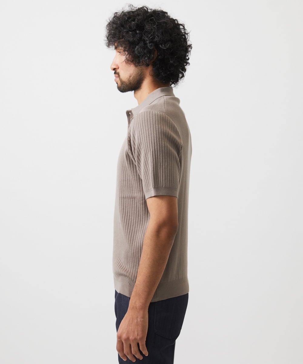 MNFHC55230 MICHEL KLEIN HOMME(ミッシェルクラン オム) ニットポロシャツ ベージュ