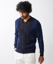 MNFHV56360 MICHEL KLEIN HOMME(ミッシェルクラン オム) 《日本製》和紙カーディガン ネイビー