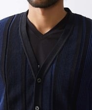 MNFHV56360 MICHEL KLEIN HOMME(ミッシェルクラン オム) 《日本製》和紙カーディガン ネイビー
