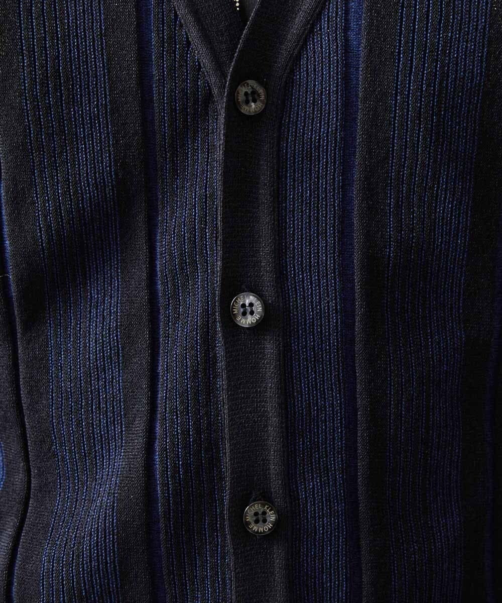 MNFHV56360 MICHEL KLEIN HOMME(ミッシェルクラン オム) 《日本製》和紙カーディガン ネイビー