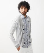 MNFHV56360 MICHEL KLEIN HOMME(ミッシェルクラン オム) 《日本製》和紙カーディガン ライトグレー