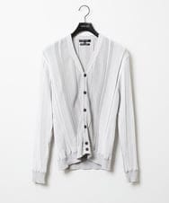 MNFHV56360 MICHEL KLEIN HOMME(ミッシェルクラン オム) 《日本製》和紙カーディガン ライトグレー
