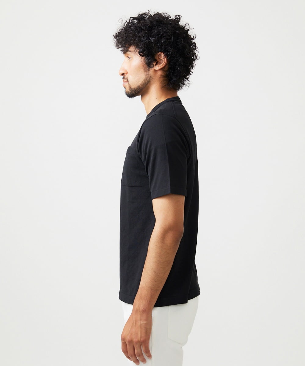 MNFJC52210 MICHEL KLEIN HOMME(ミッシェルクラン オム) 半袖ニットTシャツ ブラック