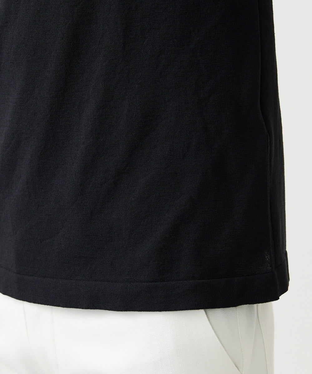 MNFJC52210 MICHEL KLEIN HOMME(ミッシェルクラン オム) 半袖ニットTシャツ ブラック