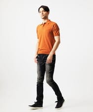 MNFJC53230 MICHEL KLEIN HOMME(ミッシェルクラン オム) 半袖ニットポロシャツ オレンジ