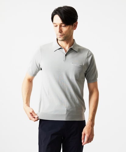 MNFJC53230 MICHEL KLEIN HOMME 半袖ニットポロシャツ
