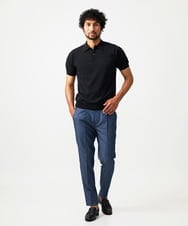 MNFJC53230 MICHEL KLEIN HOMME(ミッシェルクラン オム) 半袖ニットポロシャツ ブラック