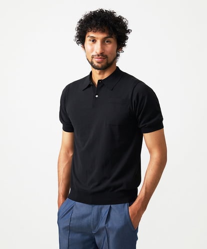 MNFJC53230 MICHEL KLEIN HOMME 半袖ニットポロシャツ