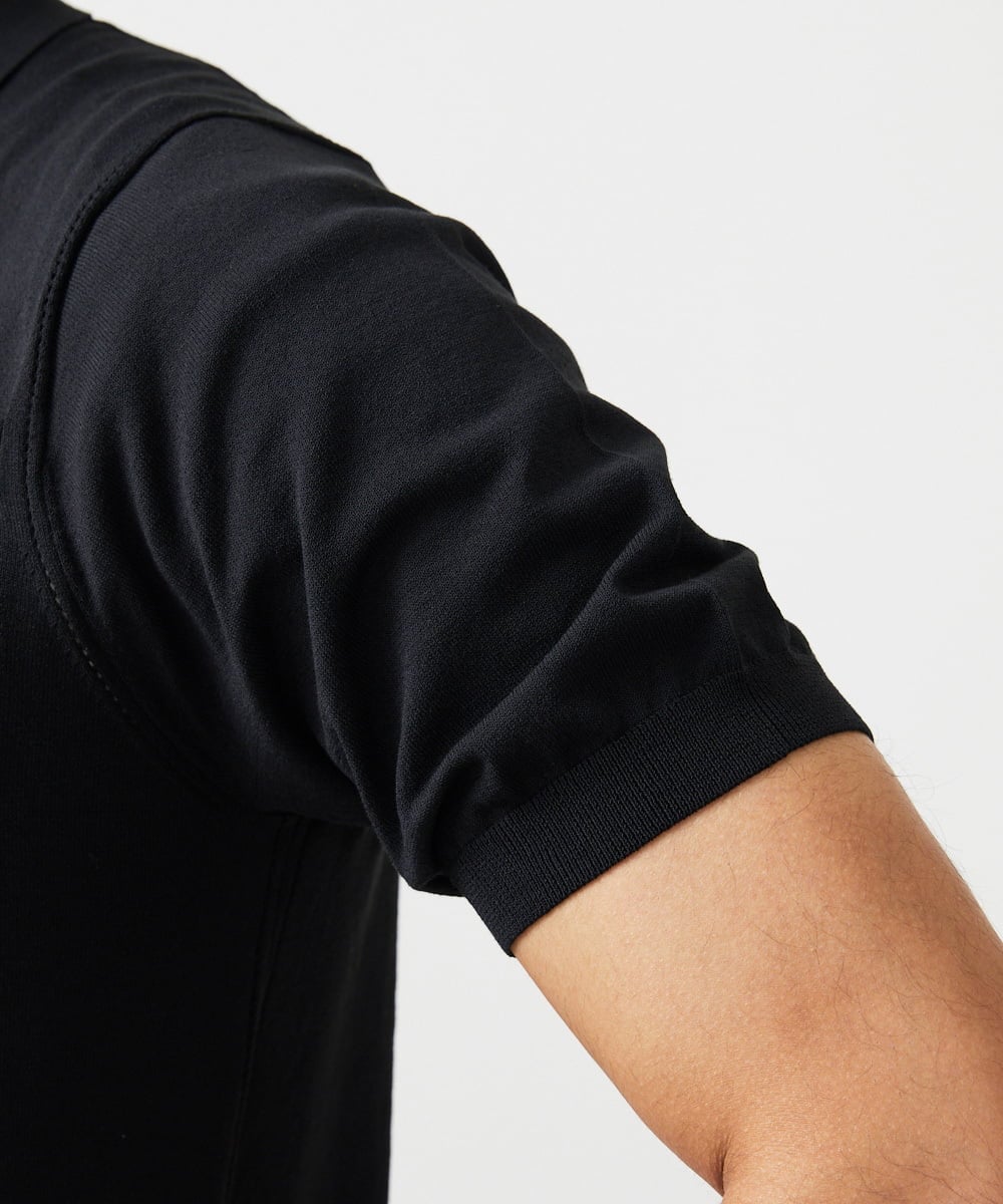 MNFJC53230 MICHEL KLEIN HOMME(ミッシェルクラン オム) 半袖ニットポロシャツ ブラック
