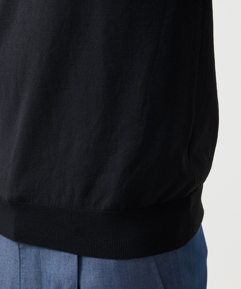 MNFJC53230 MICHEL KLEIN HOMME(ミッシェルクラン オム) 半袖ニットポロシャツ ブラック