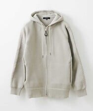 MNFJS46200 MICHEL KLEIN HOMME(ミッシェルクラン オム) 【2023年秋モデル】ニットZIPアップパーカー ベージュ(82)
