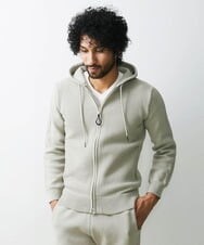 MNFJS46200 MICHEL KLEIN HOMME(ミッシェルクラン オム) 【2023年秋モデル】ニットZIPアップパーカー ベージュ(82)