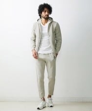 MNFJS46200 MICHEL KLEIN HOMME(ミッシェルクラン オム) 【2023年秋モデル】ニットZIPアップパーカー ベージュ(82)
