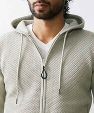 MNFJS46200 MICHEL KLEIN HOMME(ミッシェルクラン オム) 【2023年秋モデル】ニットZIPアップパーカー ベージュ(82)