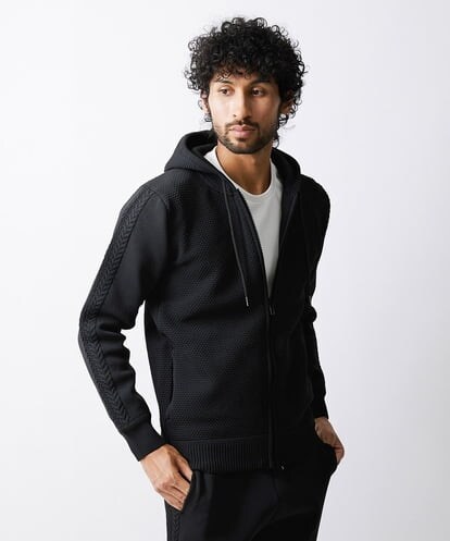 MNFJS46200 MICHEL KLEIN HOMME 【2023年秋モデル】ニットZIPアップパーカー