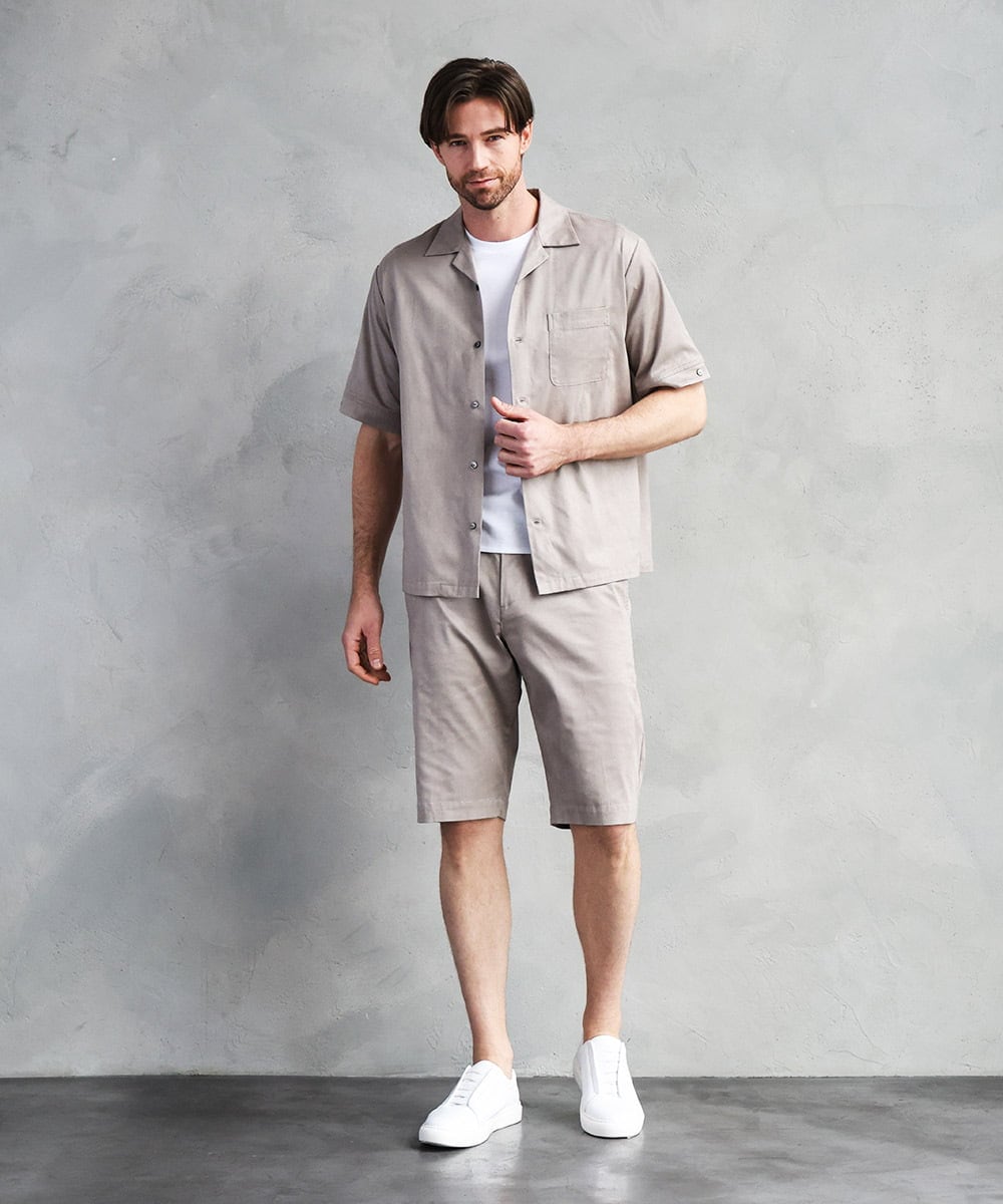 MNGHD57230 MICHEL KLEIN HOMME(ミッシェルクラン オム) 【セットアップ】スエードショートパンツ ベージュ