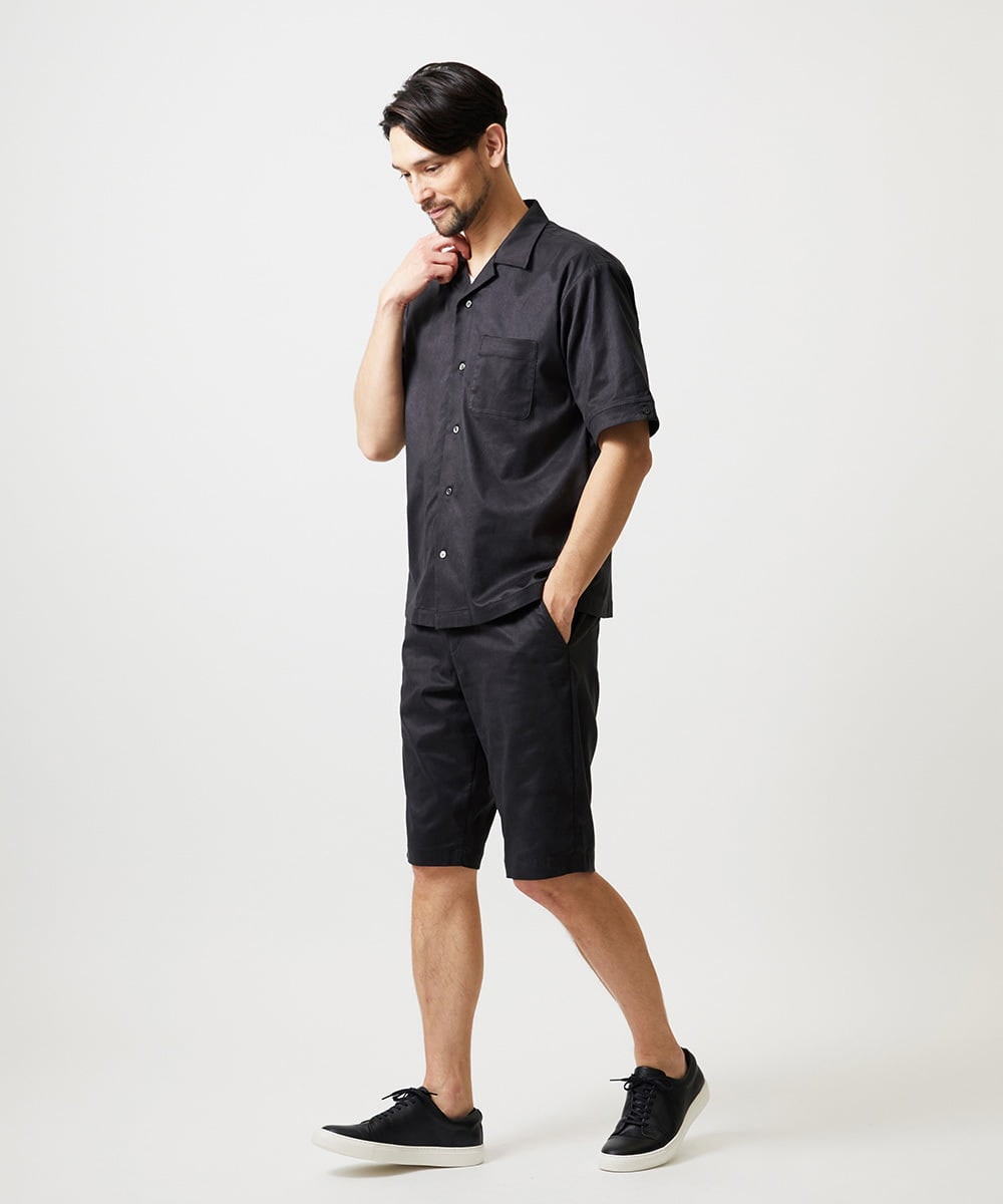 MNGHD57230 MICHEL KLEIN HOMME(ミッシェルクラン オム) 【セットアップ】スエードショートパンツ ブラック