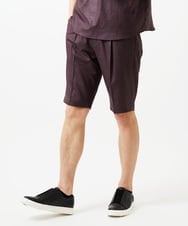 MNGJD51230 MICHEL KLEIN HOMME(ミッシェルクラン オム) 【セットアップ】ワンタックイージーショートパンツ パープル