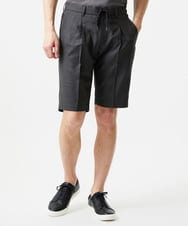 MNGJD51230 MICHEL KLEIN HOMME(ミッシェルクラン オム) 【セットアップ】ワンタックイージーショートパンツ ダークグレー
