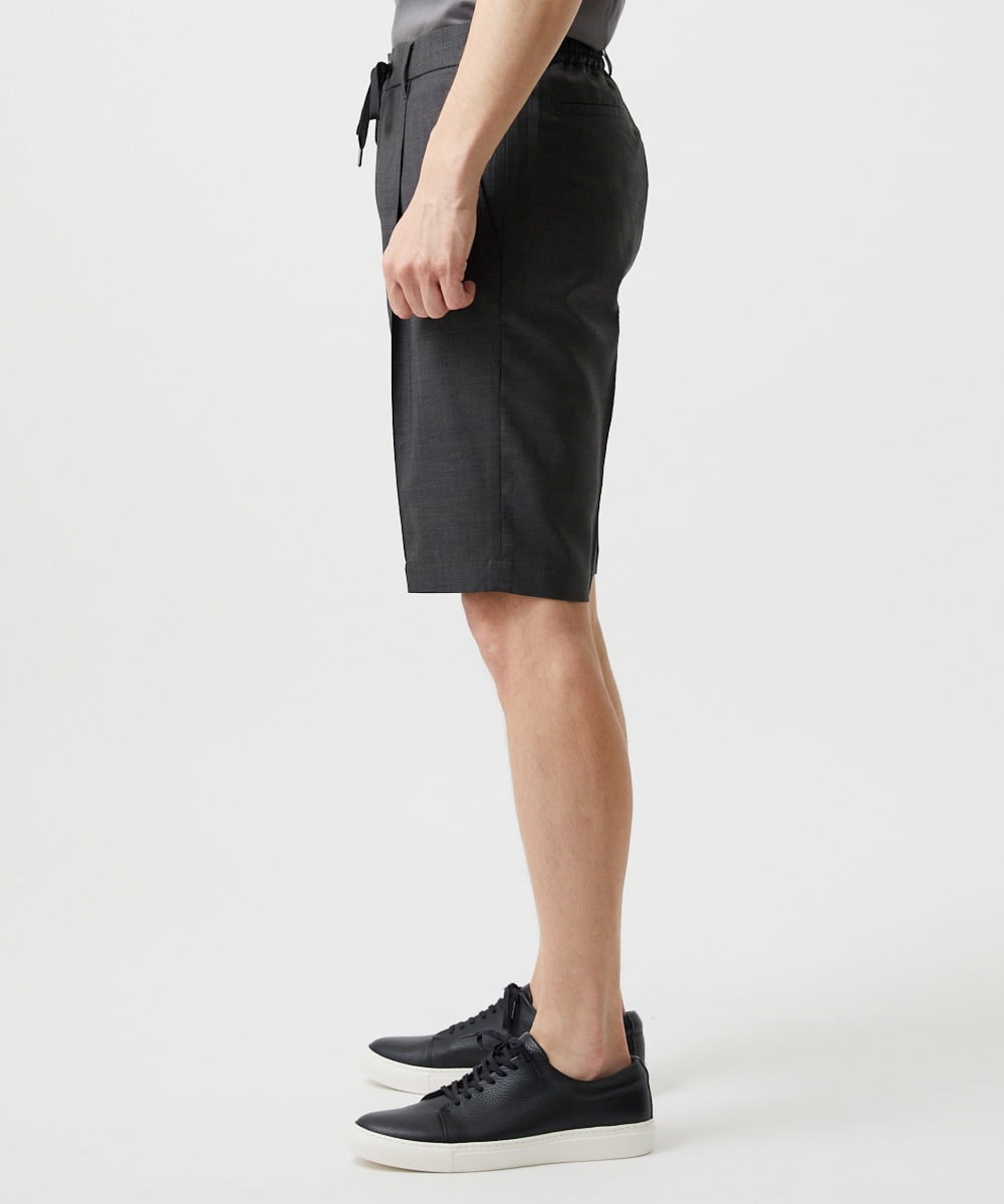 MNGJD51230 MICHEL KLEIN HOMME(ミッシェルクラン オム) 【セットアップ】ワンタックイージーショートパンツ ダークグレー