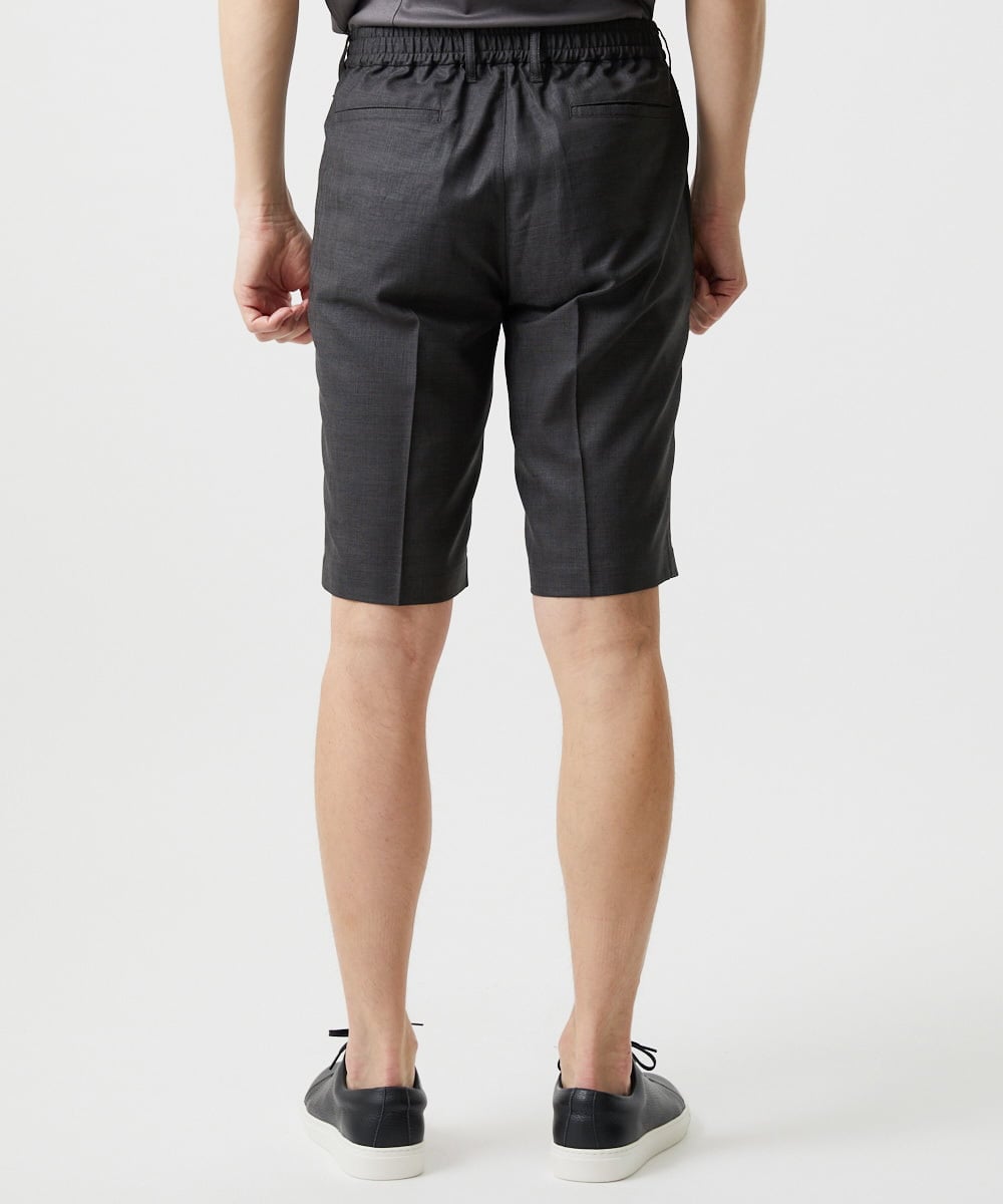 MNGJD51230 MICHEL KLEIN HOMME(ミッシェルクラン オム) 【セットアップ】ワンタックイージーショートパンツ ダークグレー