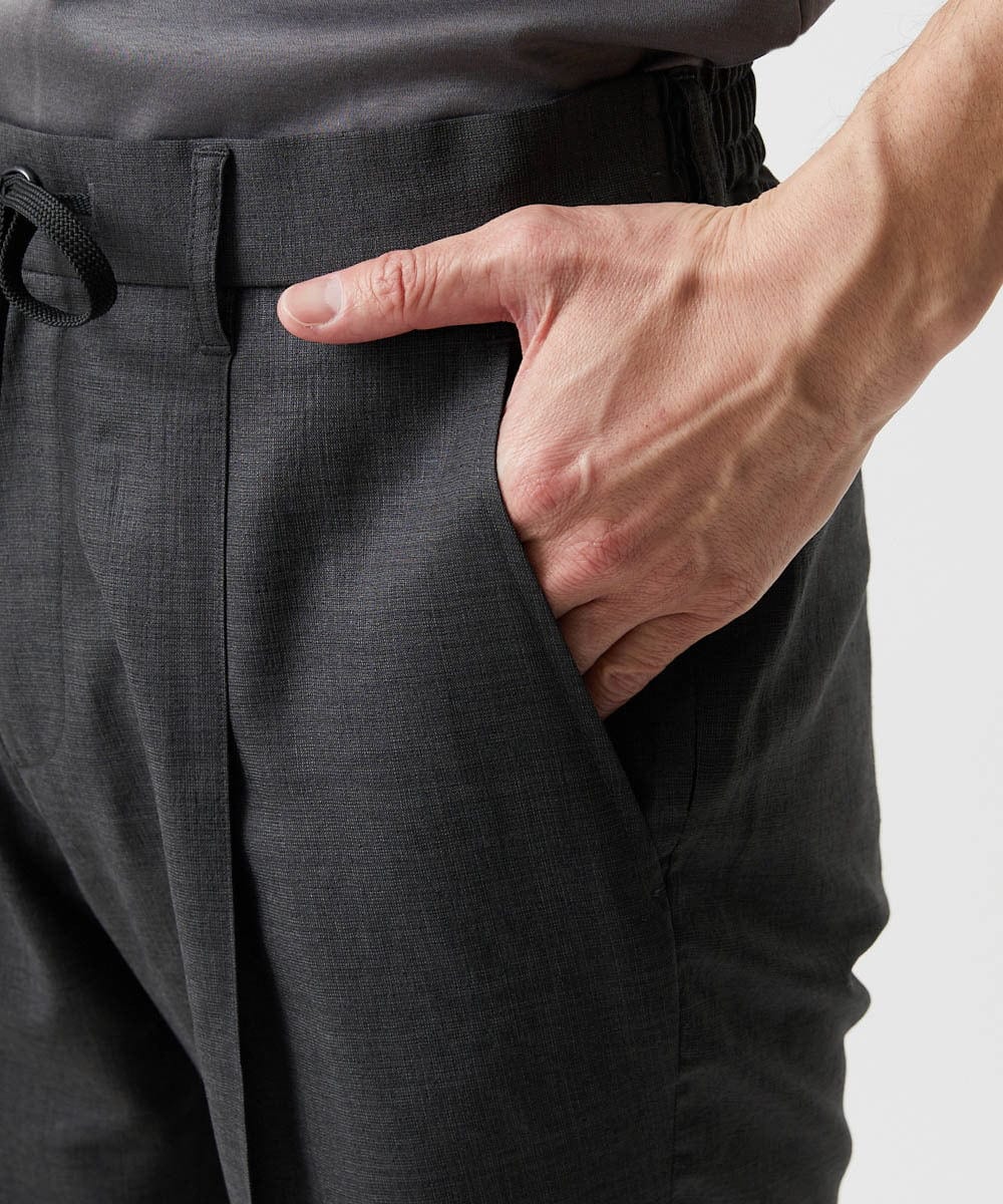 MNGJD51230 MICHEL KLEIN HOMME(ミッシェルクラン オム) 【セットアップ】ワンタックイージーショートパンツ ダークグレー