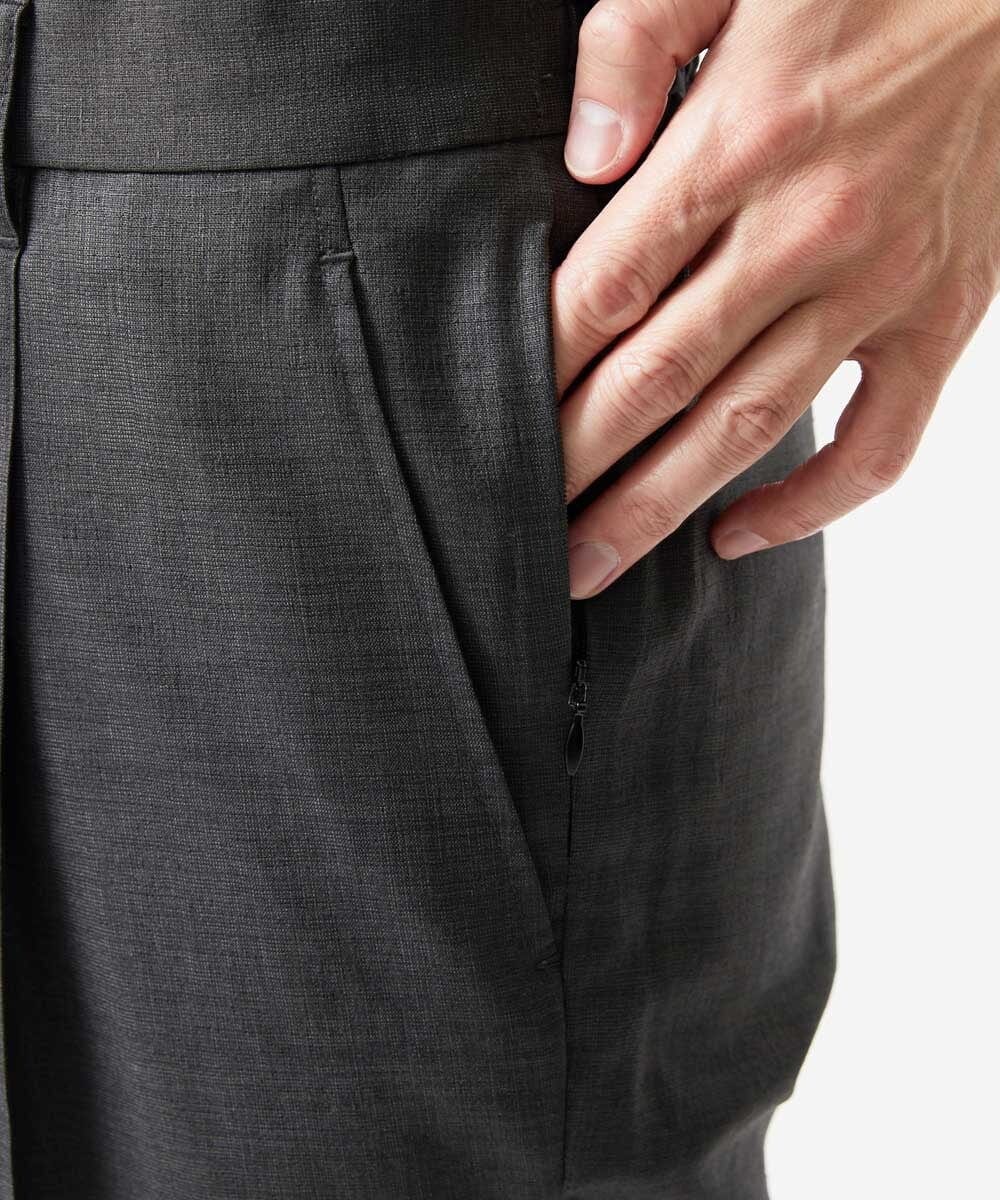 MNGJD51230 MICHEL KLEIN HOMME(ミッシェルクラン オム) 【セットアップ】ワンタックイージーショートパンツ ダークグレー