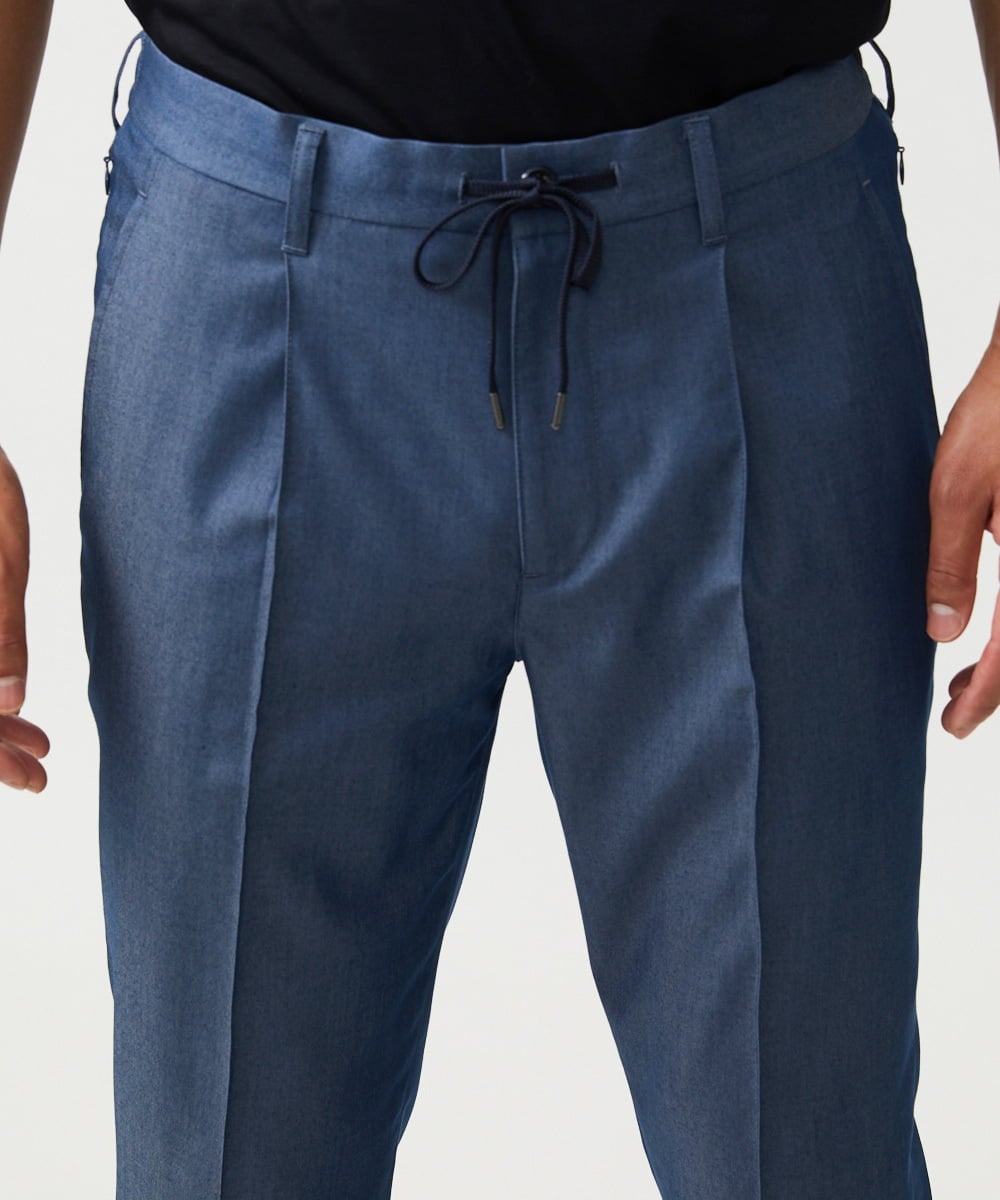 MNHAD50250 MICHEL KLEIN HOMME(ミッシェルクラン オム) ワンタックイージーパンツ ブルー
