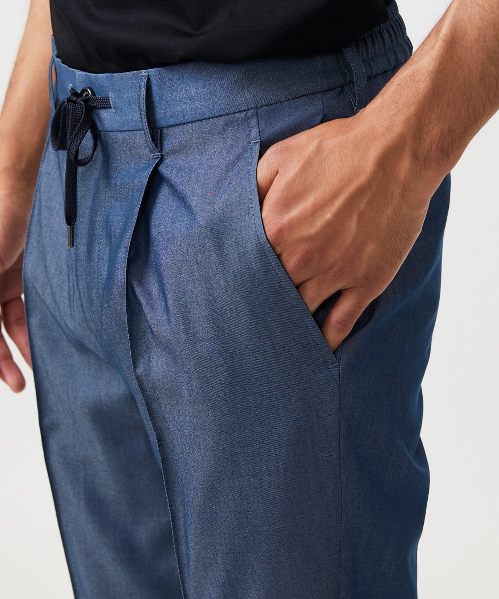 MNHAD50250 MICHEL KLEIN HOMME(ミッシェルクラン オム) ワンタックイージーパンツ ブルー