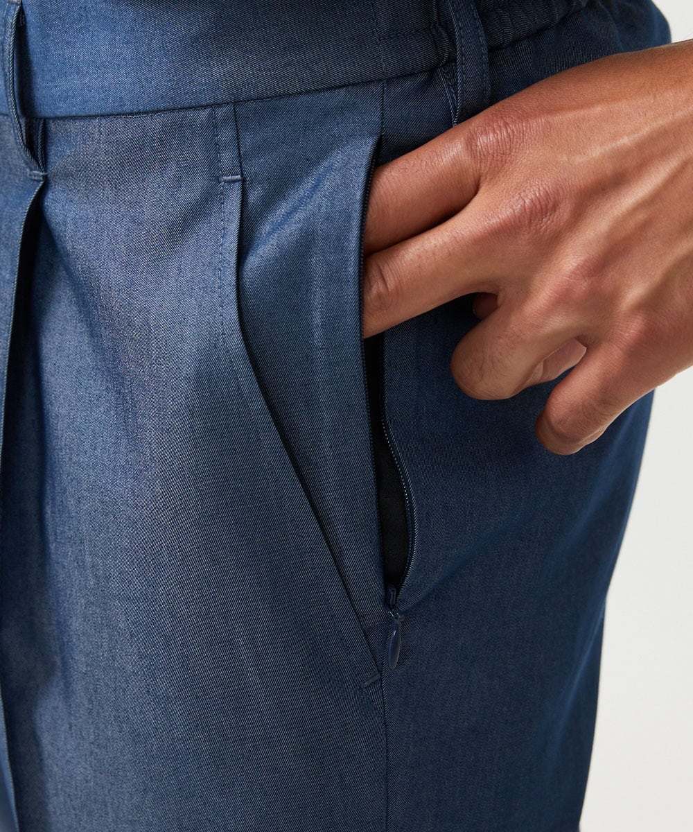 MNHAD50250 MICHEL KLEIN HOMME(ミッシェルクラン オム) ワンタックイージーパンツ ブルー