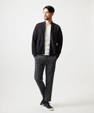 MNHGF52230 MICHEL KLEIN HOMME(ミッシェルクラン オム) ストライプ2WAY9分丈スラックスパンツ グレー
