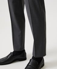 MNHGF52230 MICHEL KLEIN HOMME(ミッシェルクラン オム) ストライプ2WAY9分丈スラックスパンツ グレー