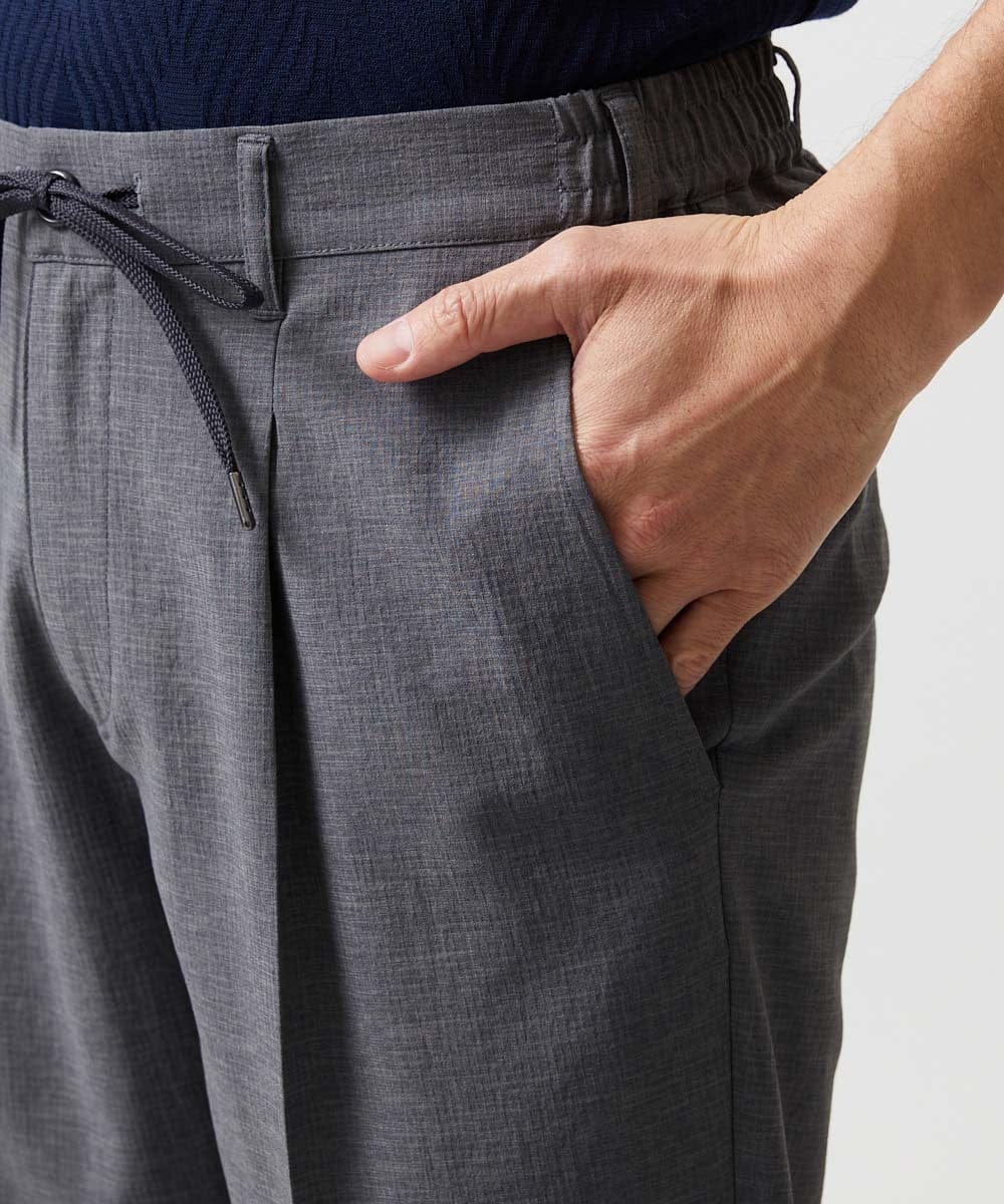 MNHGF54230 MICHEL KLEIN HOMME(ミッシェルクラン オム) 9分丈セミイージースラックスパンツ ダークグレー