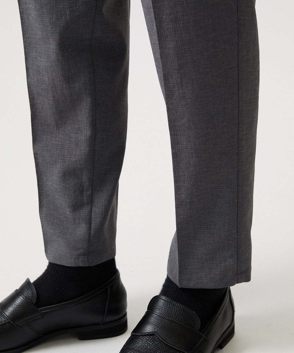 MNHGF54230 MICHEL KLEIN HOMME(ミッシェルクラン オム) 9分丈セミイージースラックスパンツ ダークグレー