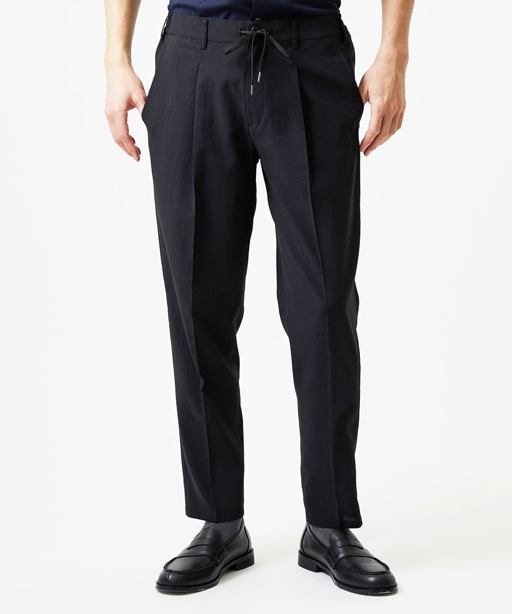 MNHGF54230 MICHEL KLEIN HOMME(ミッシェルクラン オム) 9分丈セミイージースラックスパンツ ブラック