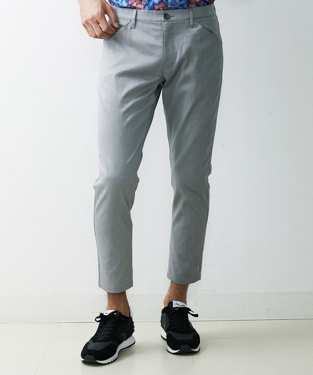 MNHGS35170 MICHEL KLEIN HOMME(ミッシェルクラン オム) クールツイルストレッチパンツ ライトグレー(91)