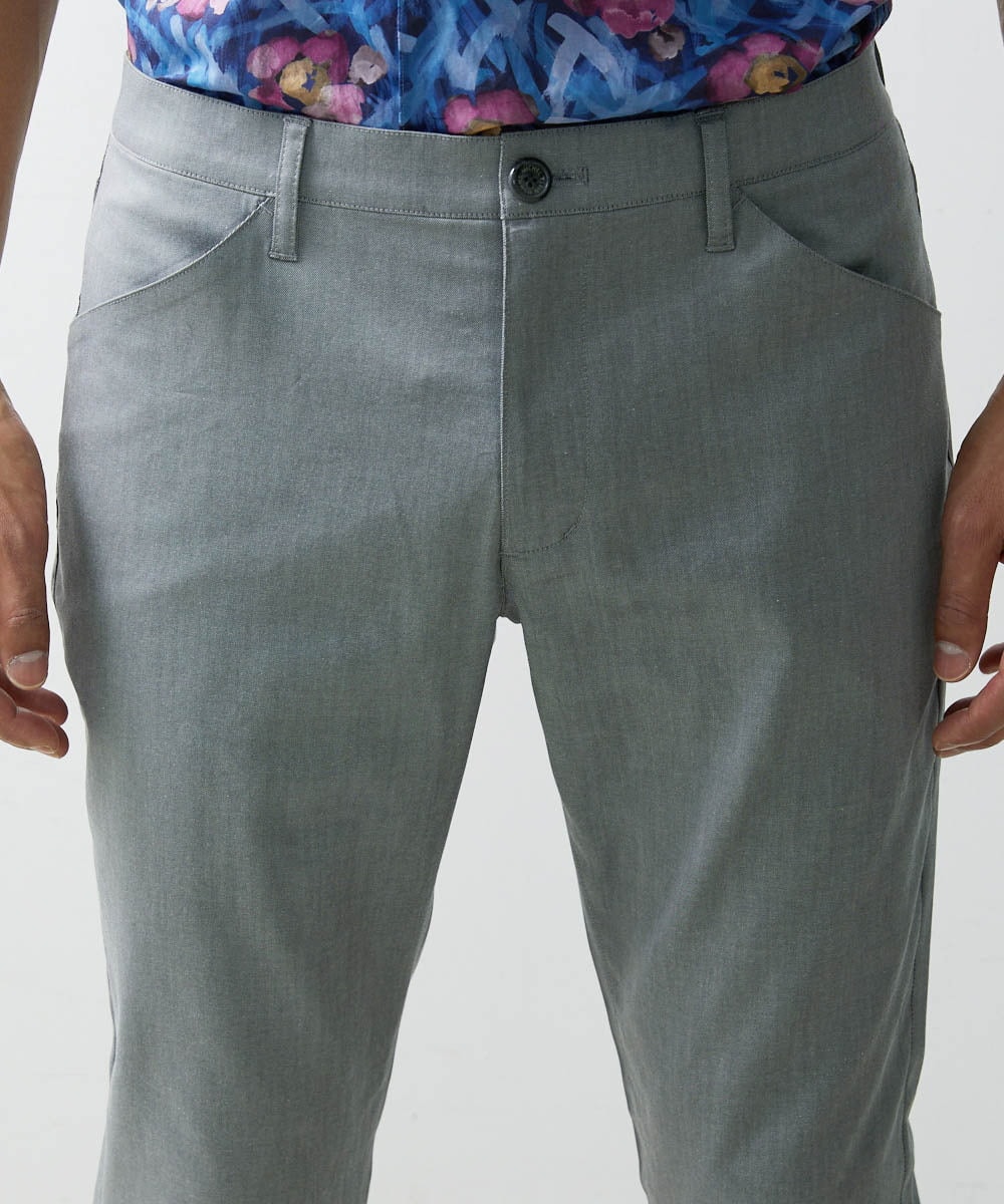 MNHGS35170 MICHEL KLEIN HOMME(ミッシェルクラン オム) クールツイルストレッチパンツ ライトグレー(91)