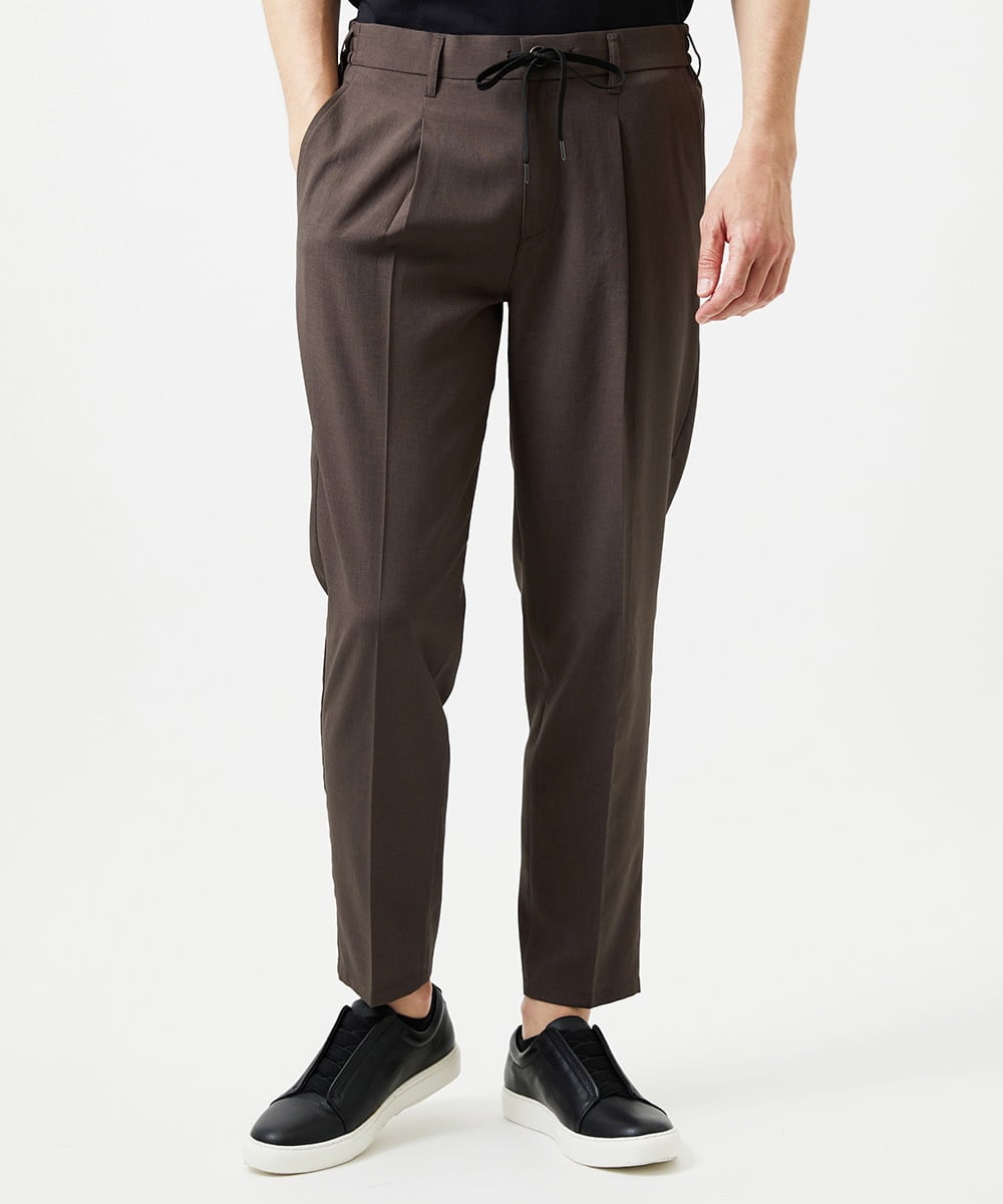 MNHIF51230 MICHEL KLEIN HOMME(ミッシェルクラン オム) クールスラックスイージーパンツ ブラウン