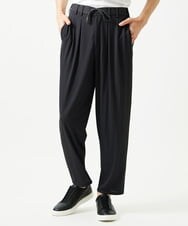 MNHJD64250 MICHEL KLEIN HOMME(ミッシェルクラン オム) サッカーストライプ織りワイドパンツ ダークグレー